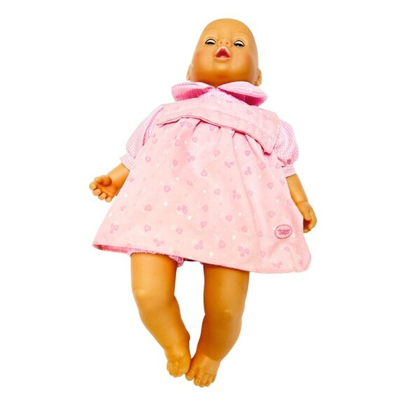 Bayer Reborn Doll Vintage Doll 17 inch Soft Body Pink Clothing - Picture 14 of 15